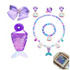 Fashion Fish Tail Resin Beaded Girl's Pendant Necklace 1 Set