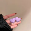 1 Pair Ig Style Heart Shape Plating Arylic Ear Studs