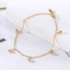 Simple Style Four Leaf Clover Heart Shape Daisy Titanium Steel Inlay Artificial Pearls Bracelets