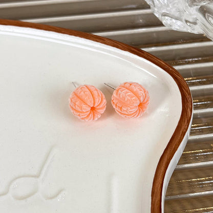 Sweet Fruit Flocking Women's Ear Studs 1 Pair