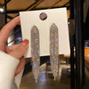 Fashion Geometric Alloy Inlay Rhinestones Women's Drop Earrings 1 Pair