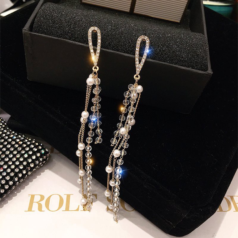 Fashion Geometric Alloy Inlay Rhinestones Women's Drop Earrings 1 Pair