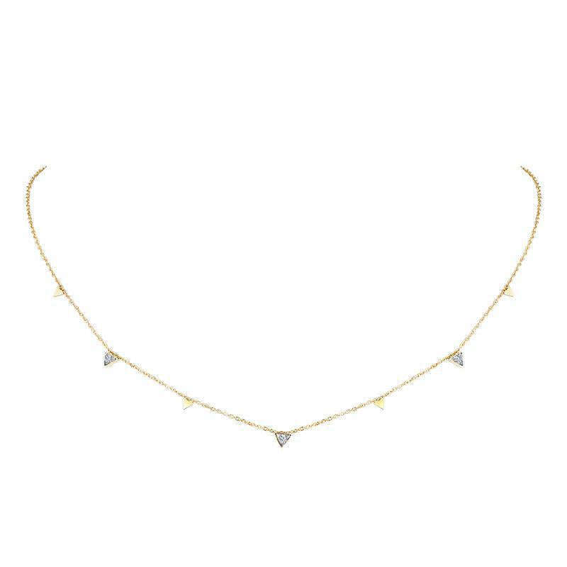 Fashion Geometric Titanium Steel Gold Plated Zircon Gold Plated Necklace