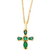 Simple Style Cross Copper Gold Plated Zircon Pendant Necklace 1 Piece