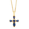 Simple Style Cross Copper Gold Plated Zircon Pendant Necklace 1 Piece