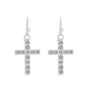 Fashion Cross Heart Shape Copper Plating Artificial Diamond Earrings 1 Pair