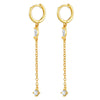 European And American Exaggerated Tassel Earrings Female Color Zircon Copper Earrings