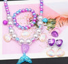 Fashion Fish Tail Resin Beaded Girl's Pendant Necklace 1 Set