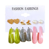 Retro Round Alloy Plating Artificial Pearls Women's Earrings Ear Studs 6-piece Set