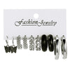 Retro Round Alloy Plating Artificial Pearls Women's Earrings Ear Studs 6-piece Set