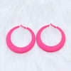 Fashion Geometric Metal Spray Paint Women's Hoop Earrings 1 Pair