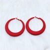 Fashion Geometric Metal Spray Paint Women's Hoop Earrings 1 Pair