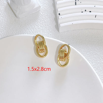 Fashion Fish Bone Alloy Women's Drop Earrings 1 Pair