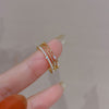 Fashion Round Heart Shape Copper Zircon Rings In Bulk