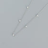 Fashion Shamrock Sterling Silver Inlay Zircon Necklace 1 Piece