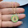 Fashion Portrait Round Copper Plating Pendant Necklace 1 Piece