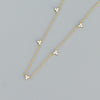 Fashion Shamrock Sterling Silver Inlay Zircon Necklace 1 Piece