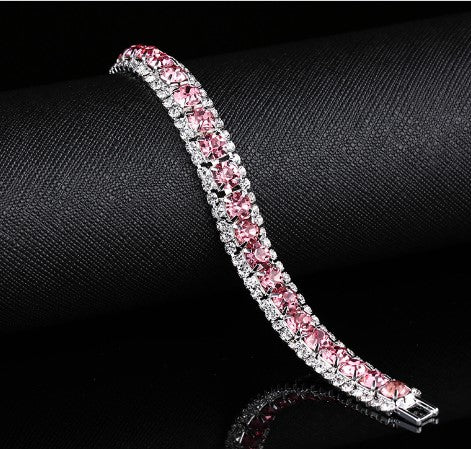 Simple Style Geometric Metal Plating Inlay Rhinestones Women's Bracelets 1 Piece