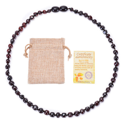 Fashion Geometric Amber Beaded Kid's Necklace