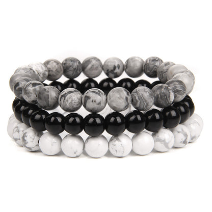 Fashion Marble Crystal Beaded Bracelets