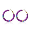 1 Pair Fashion Circle Soft Clay Beaded Women's Earrings