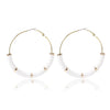 1 Pair Fashion Circle Soft Clay Beaded Women's Earrings