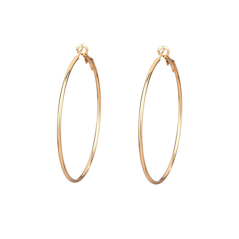 Fashion Circle Metal Plating Women's Earrings 1 Pair