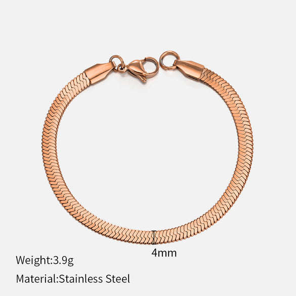 Fashion Geometric Stainless Steel Plating Bracelets