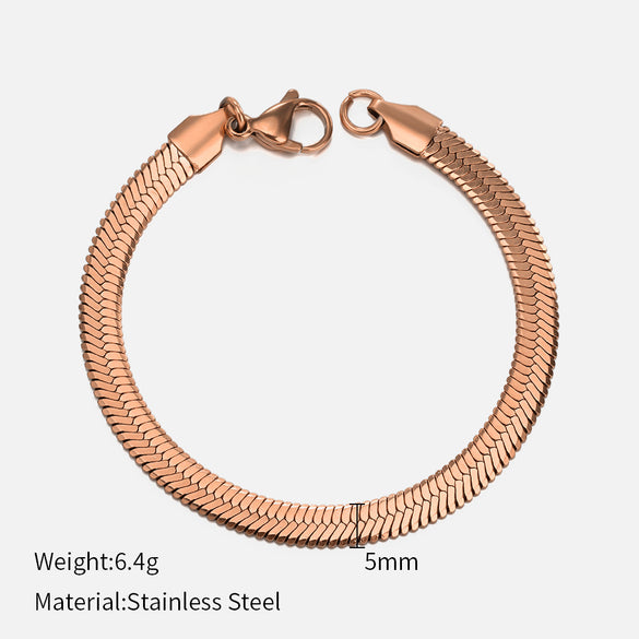 Fashion Geometric Stainless Steel Plating Bracelets