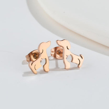 Fashion Animal Titanium Steel Ear Studs 1 Pair