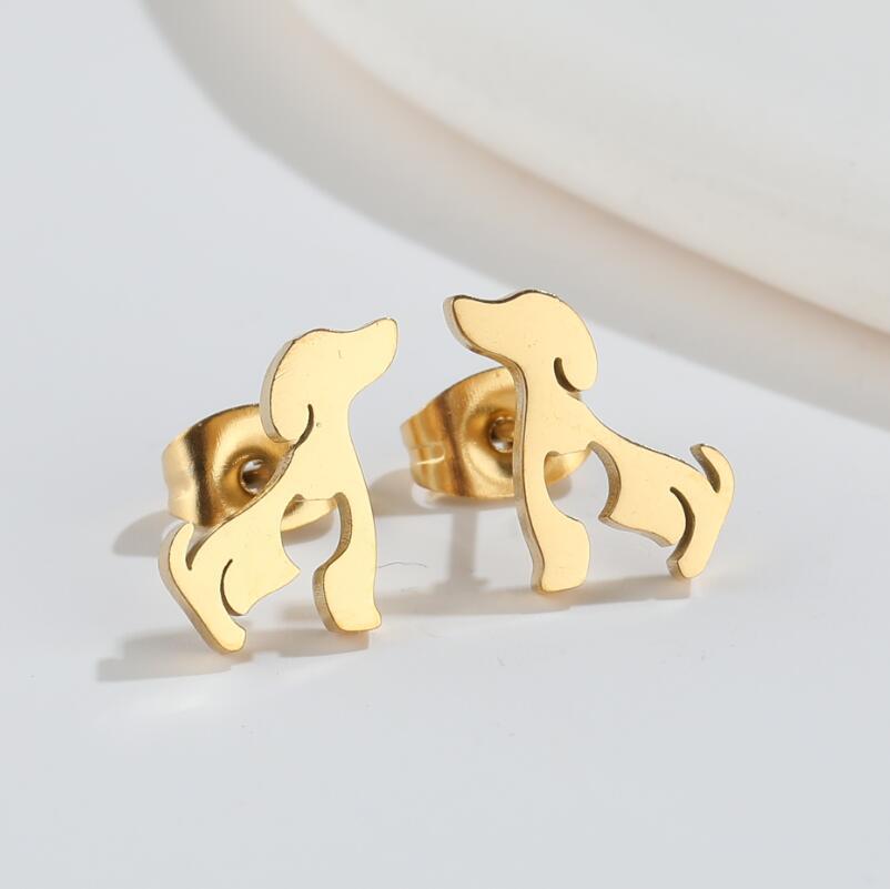 Fashion Animal Titanium Steel Ear Studs 1 Pair