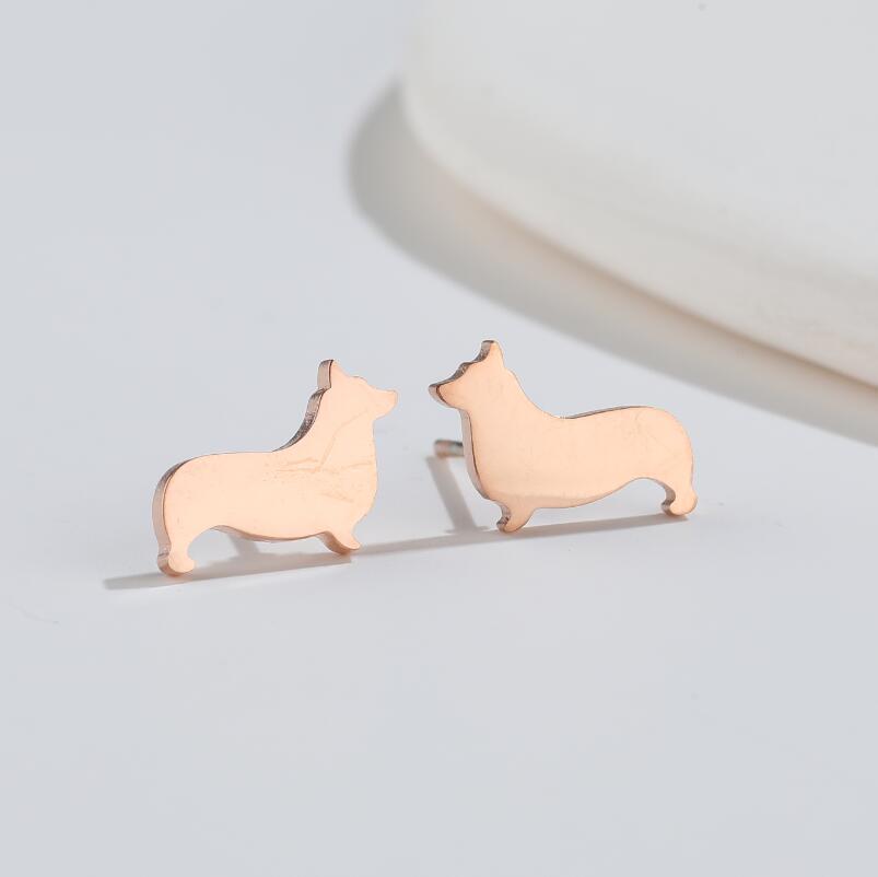 Fashion Animal Titanium Steel Ear Studs 1 Pair