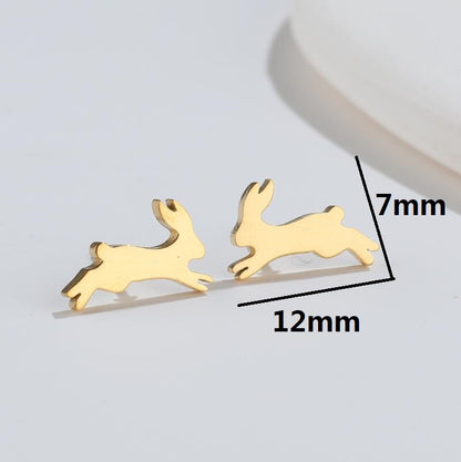 Fashion Animal Titanium Steel Ear Studs 1 Pair