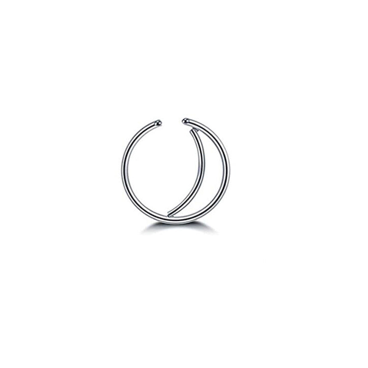 Simple Style Solid Color Stainless Steel Plating Nose Ring 1 Piece