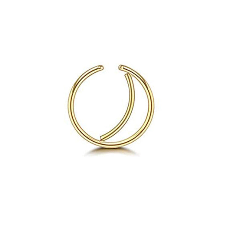 Simple Style Solid Color Stainless Steel Plating Nose Ring 1 Piece