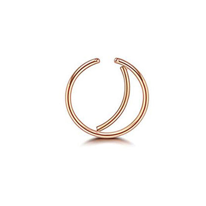 Simple Style Solid Color Stainless Steel Plating Nose Ring 1 Piece