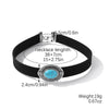 Retro Oval Flower Pu Leather Zinc Alloy Inlay Turquoise Women's Choker