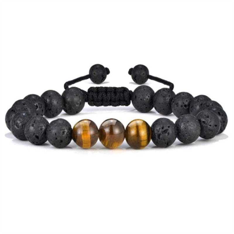 Fashion Gradient Color Natural Stone Agate Beaded Bracelets