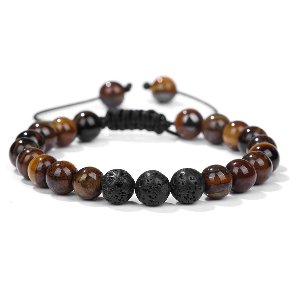 Fashion Gradient Color Natural Stone Agate Beaded Bracelets