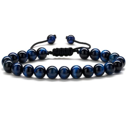 Fashion Gradient Color Natural Stone Agate Beaded Bracelets