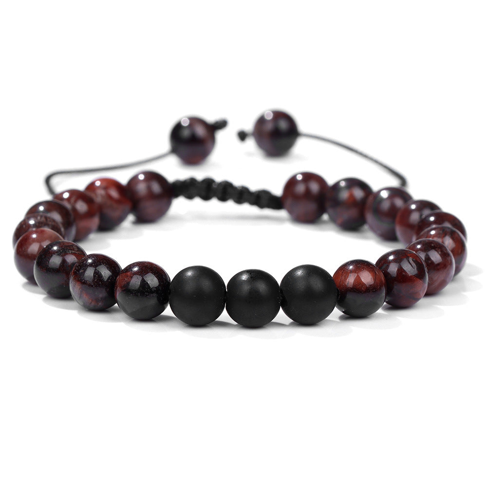 Fashion Gradient Color Natural Stone Agate Beaded Bracelets