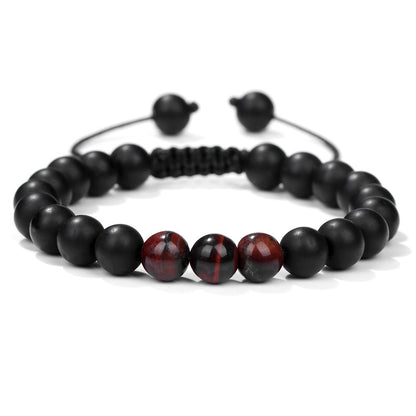 Fashion Gradient Color Natural Stone Agate Beaded Bracelets