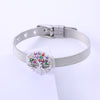 Fashion Tree Stainless Steel Inlay Zircon Bangle 1 Piece