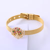 Fashion Tree Stainless Steel Inlay Zircon Bangle 1 Piece