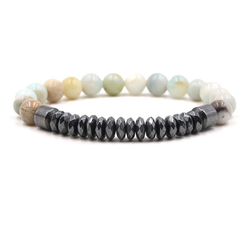 Simple Style Geometric Natural Stone Beaded Bracelets 1 Piece