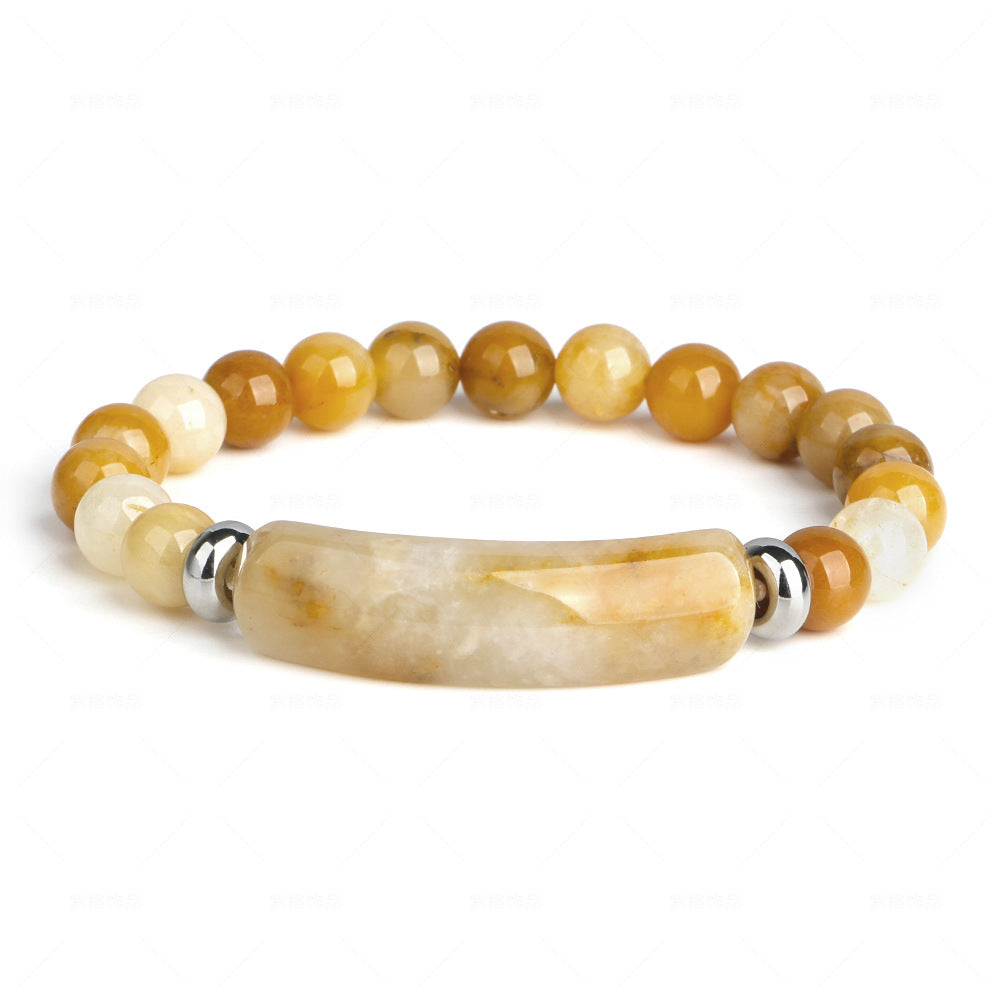 Fashion Solid Color Natural Stone Beaded Bracelets 1 Piece