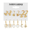 Elegant Geometric Alloy Plating Artificial Pearls Rhinestones Women's Earrings 1 Set