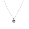 Fashion Heart Shape Stainless Steel Alloy Inlay Artificial Pearls Zircon Women's Pendant Necklace 1 Piece