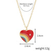 Fashion Heart Shape Alloy Enamel Women's Pendant Necklace