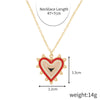 Fashion Heart Shape Alloy Enamel Women's Pendant Necklace